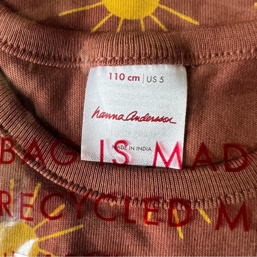Hanna Andersson Girls Dress Sleeveless w/ Pockets Rust Sun Print Various Sizes - Picture 6 of 10